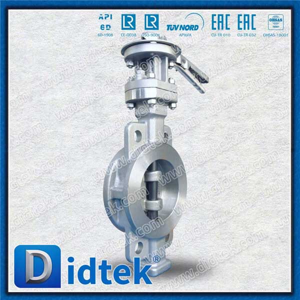 Teflon Sealing Stainless Steel Lever Triple Eccentric Butterfly Valve
