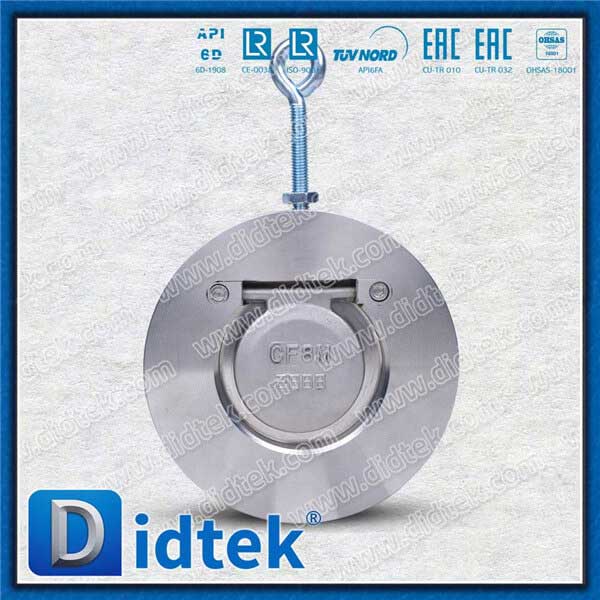 F316 3inch 150LB Single Plate  Wafer Check Valve With Hanging Ring