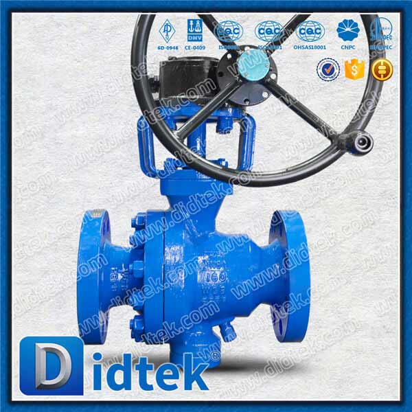 Cast Steel RB Trunnion Mounted Ball Valve With Gear Box
