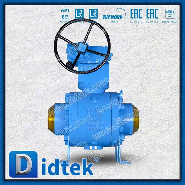 DN150 PN160 Gearbox BW 09G2S Metal Seated Trunnion Ball Valve
