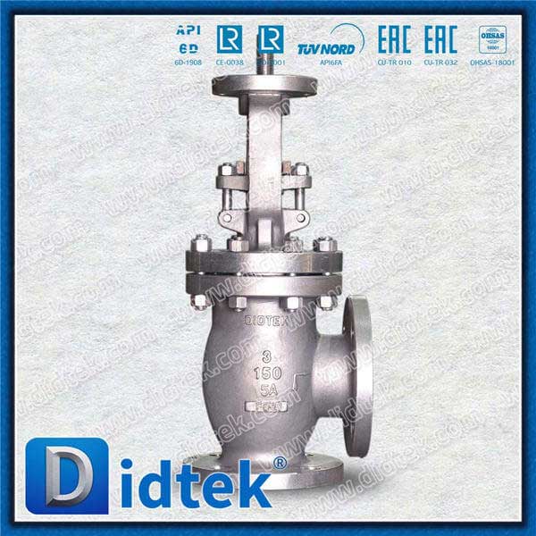 5A Material F53+PTFE Seat Angle Globe Valve With X-RAY and Penetrant Inspections