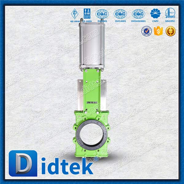 Slurry Knife Gate Valve Narrow Body With By Double Acting Cylinder