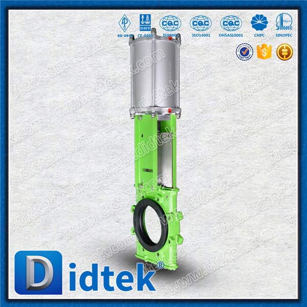 Slurry Knife Gate Valve Narrow Body With By Double Acting Cylinder