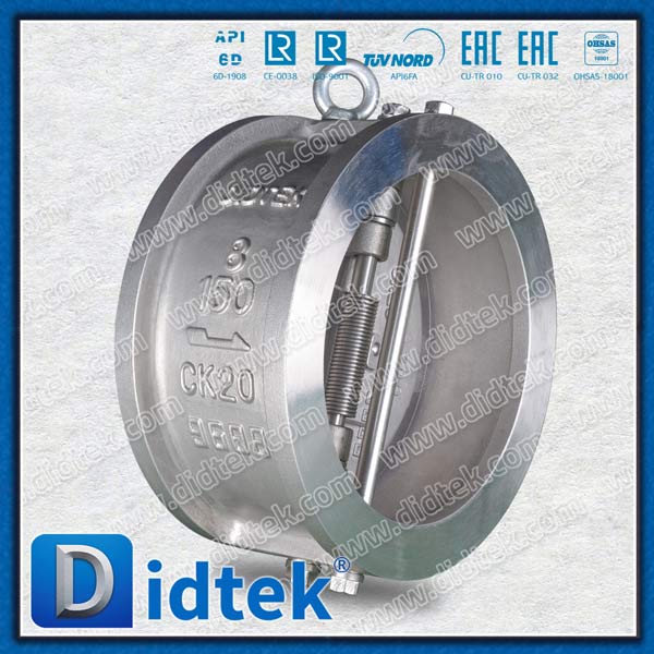 8'' 150LB CK20 SS Dual Plate Wafer Check Valve