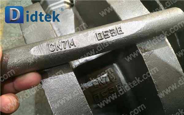 Didtek Cast Steel CN7M Triple Offset Butterfly Valve Chemical Test
