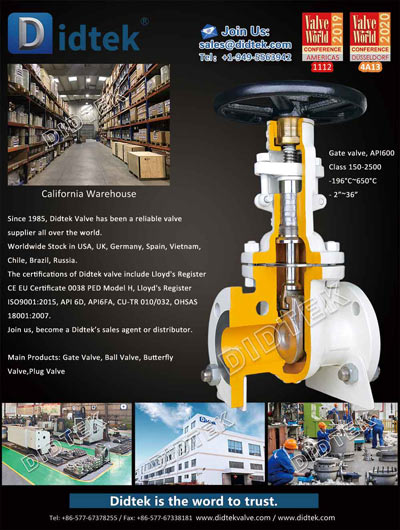 Didtek Valve World Americas 2019 Conference and Exhibition Catalog